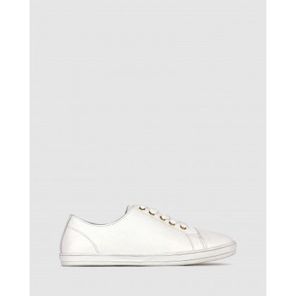 Georgie Leather Lifestyle Sneakers White by Airflex