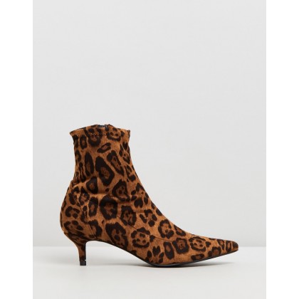 Hazel Ankle Boots Leopard Lycra by Spurr