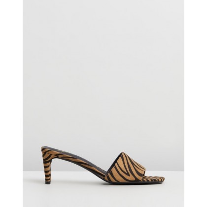 Izzy Mules Leopard Microsuede by Spurr