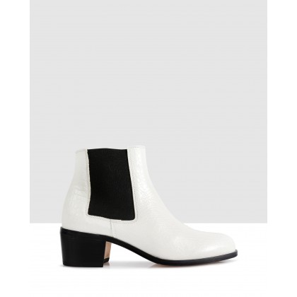 Jerry Ankle Boots Bianco/black by Beau Coops