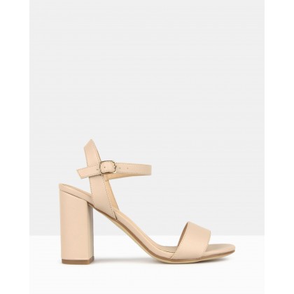 Karly Block Heel Sandals Nude by Betts