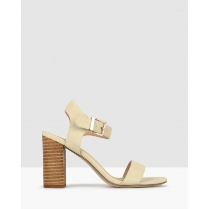 Kimmy Block Heel Sandals Taupe by Betts