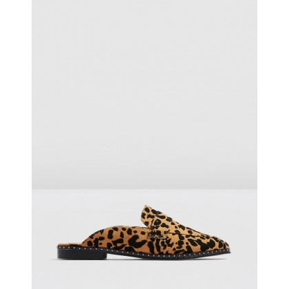 Lara Studded Mules Leopard by Topshop