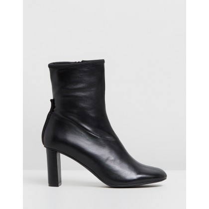 Leather Heeled Boots Black by Joseph