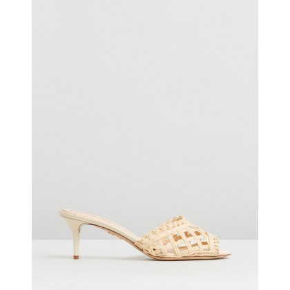 Lola Sandals Natural Raffia by Charlotte Olympia