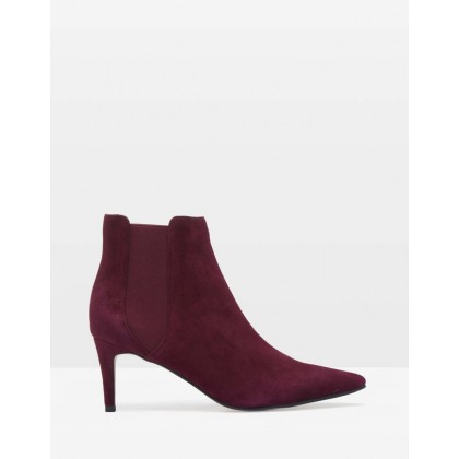 Luella Leather Ankle Boots Wine Red by Oxford