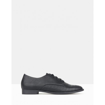 Manny Perforated Lace-Up Shoes Black by Betts