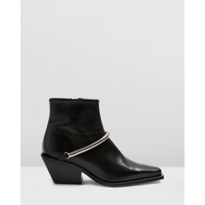 Mercy Western Boots Black by Topshop