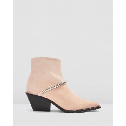 Mercy Western Boots Stone by Topshop