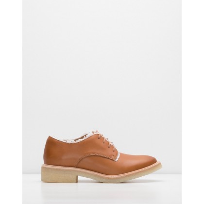Mira Derby Shoes Frayed Cognac by Rollie