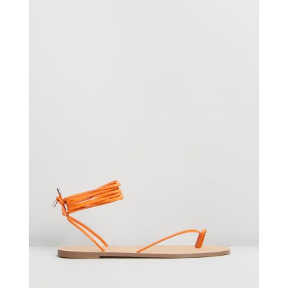 Narciso Sandals Tangerine Smooth by Spurr