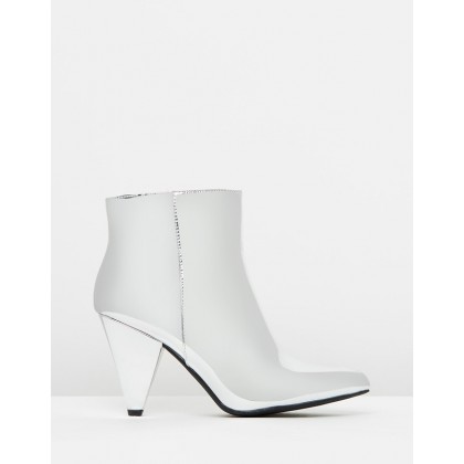 Nava Ankle Boots Silver Mirror by Spurr