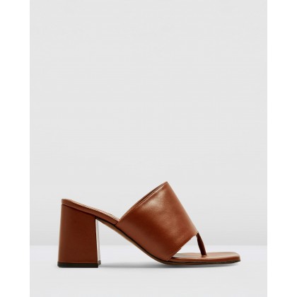 Noble Toe Post Mules Tan by Topshop