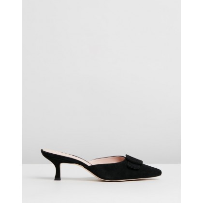 Ophelia Leather Heels Black Suede by Atmos&Here