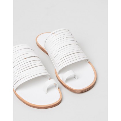 Penrose Leather Sandals Off White by Vince