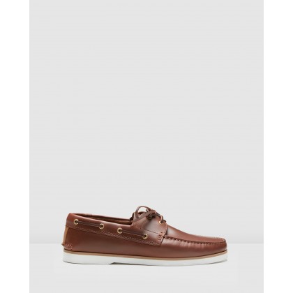 Port Boat Shoes Tan by Aquila