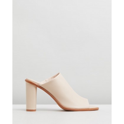 Portia High Slides Nude Leather by Jo Mercer