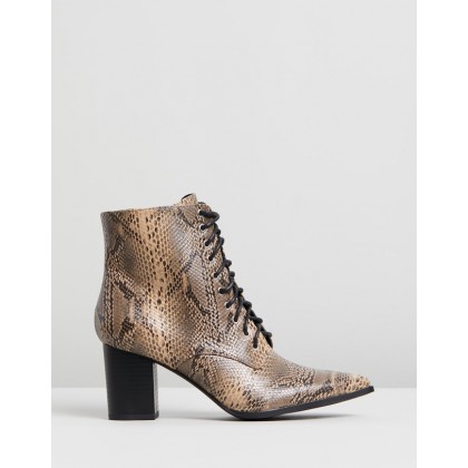 Ramata Ankle Boots Snakeskin by Dazie