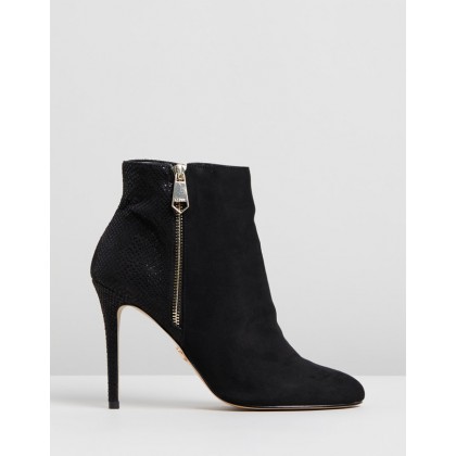 Reptile Detail Boots Black by Lipsy