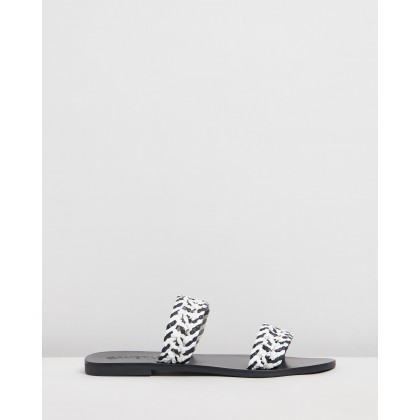 Ryde Weave Sandals Black & White by Caverley