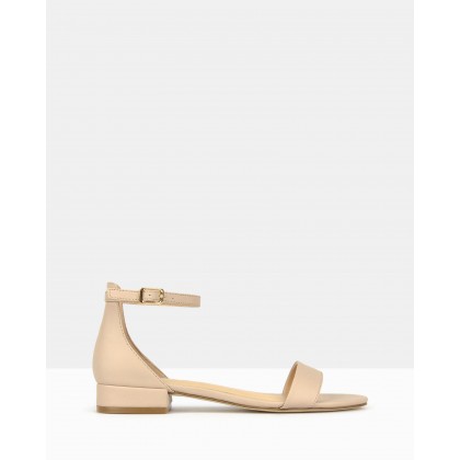 Shady Low Block Heel Sandals Nude by Betts