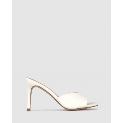 Sly Stiletto Heel Mules White by Betts