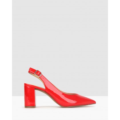 Spring Sling Back Pumps Red Patent by Betts