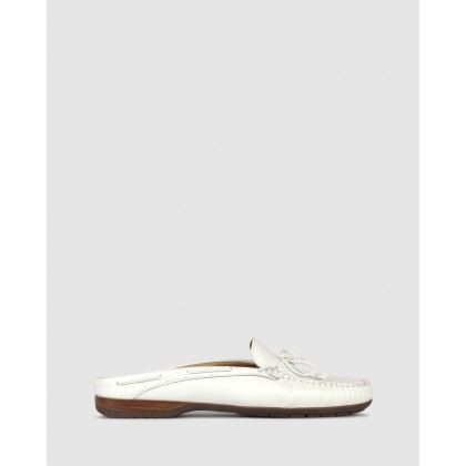 Superb Slip On Leather Loafers White by Airflex