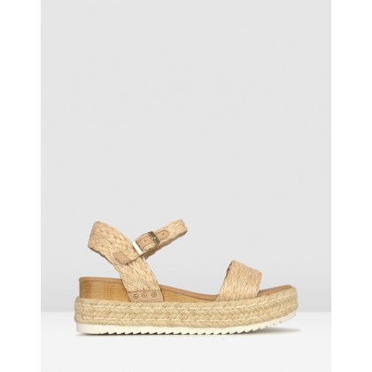 Tahlia Rope Flatform Sandals Natural by Betts