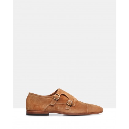 Tanner Monk Strap Shoes Cola by Brando