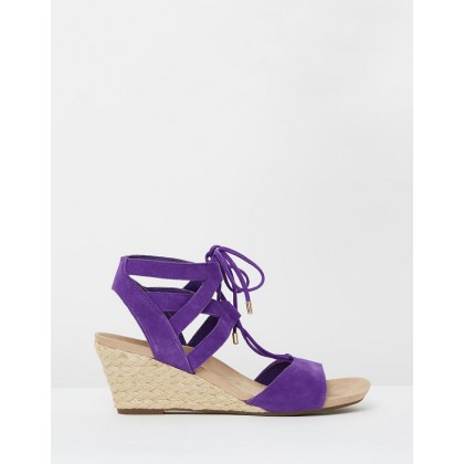 Tansy Wedge Espadrille Sandals Purple by Vionic