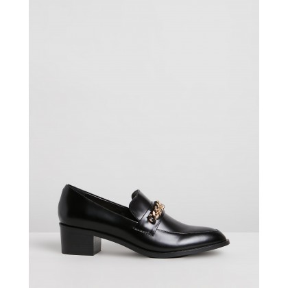 Tara Leather Loafers Black Polished Leather by Atmos&Here