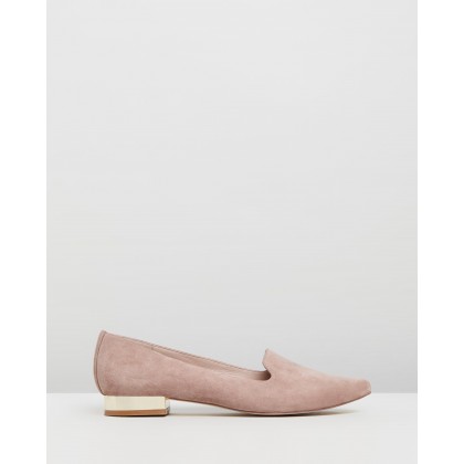 Tina Flats Dusty Pink Suede by Atmos&Here