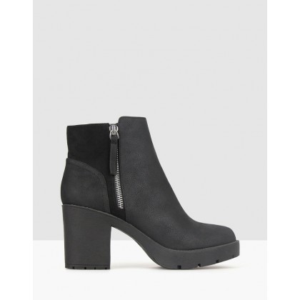 Vox Chunky Ankle Boots Black by Betts