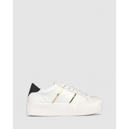 Wicked Flatform Sneakers White by Betts