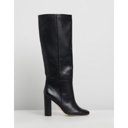 Yazmin Leather Boots Black Leather by Atmos&Here