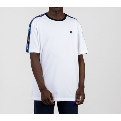 Mens Athletic Taped Tee White