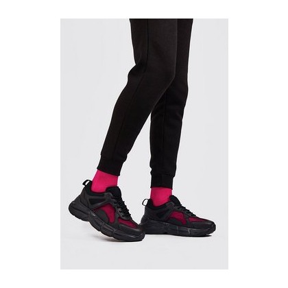 Black See Through Panel Chunky Trainers in Black