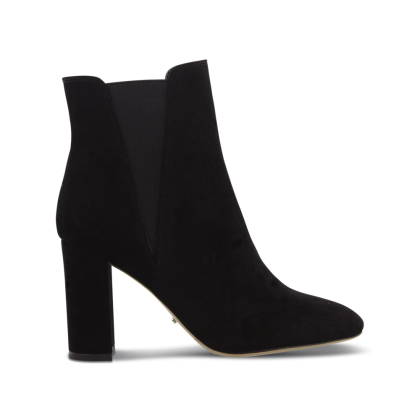Aja Black Kid Suede Ankle Boots by Tony Bianco Shoes