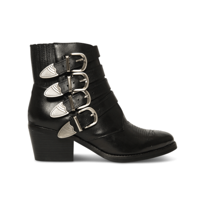 Frenchy Black Jetta Polish Ankle Boots by Tony Bianco Shoes