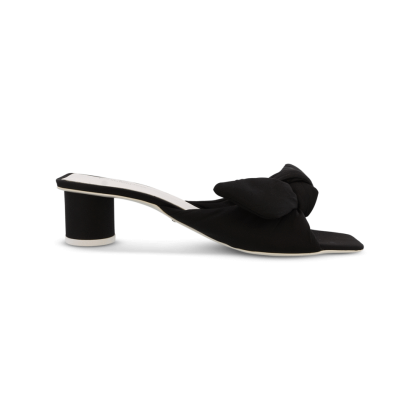 Phoebe Black Puff Nylon Heels by Tony Bianco Shoes