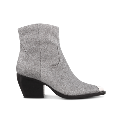Presley Gunmetal Glitter Ankle Boots by Tony Bianco Shoes