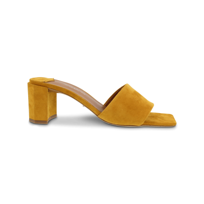 Storm Mustard Kid Suede Heels by Tony Bianco Shoes