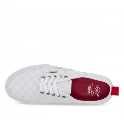 (Leila Hurst) White/Checkerboard - Authentic SF Leila Hurst Sale Shoes by Vans