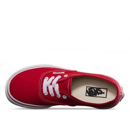 Red/True White - Kids Authentic Sale Shoes by Vans