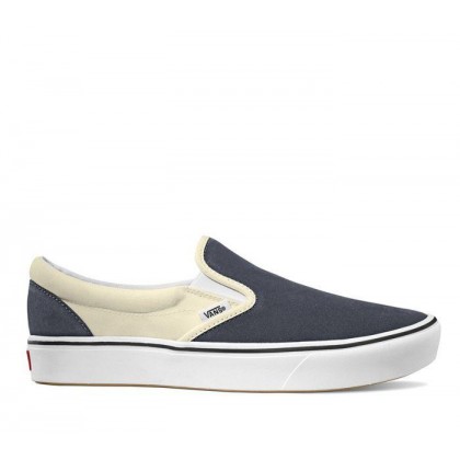 (Two Tone) Ebony/Classic White - COMFYCUSH SLIP-ON Sale Shoes by Vans