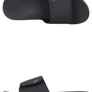Mens Shoreline Nubuck Slides Black Black Brown
