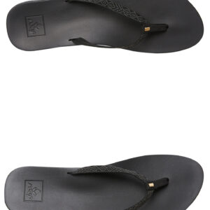 Womens Cushion Bounce Woven Thong Black