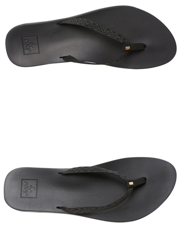 Womens Cushion Bounce Woven Thong Black