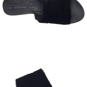 Womens Teresa Fluffy Slide Black
